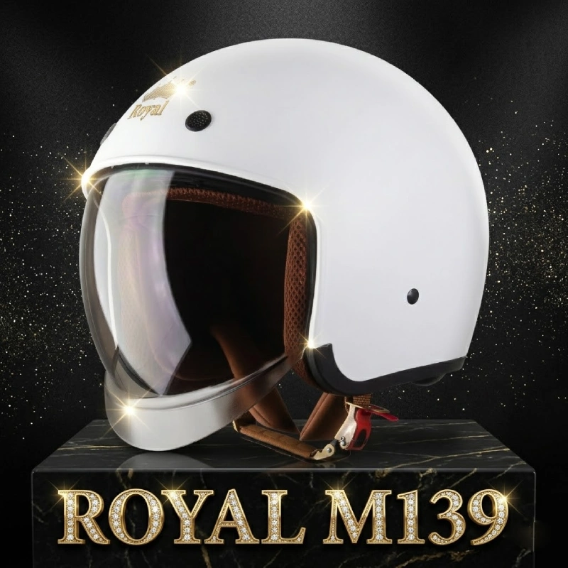 NÓN 3/4 CÓ KÍNH Royal M139