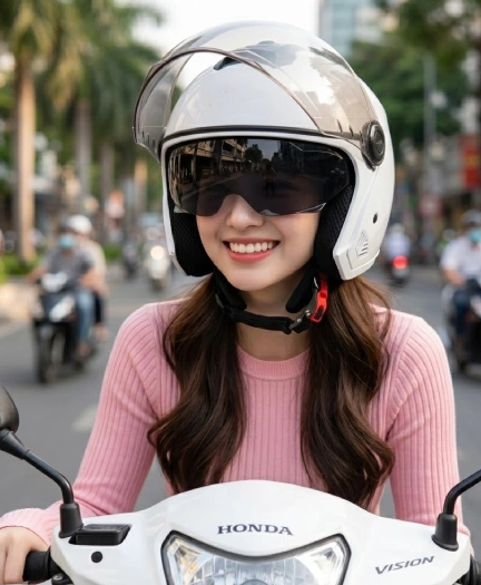 Top 7 mũ bảo hiểm có kính cho nữ duyên dáng, đáng yêu