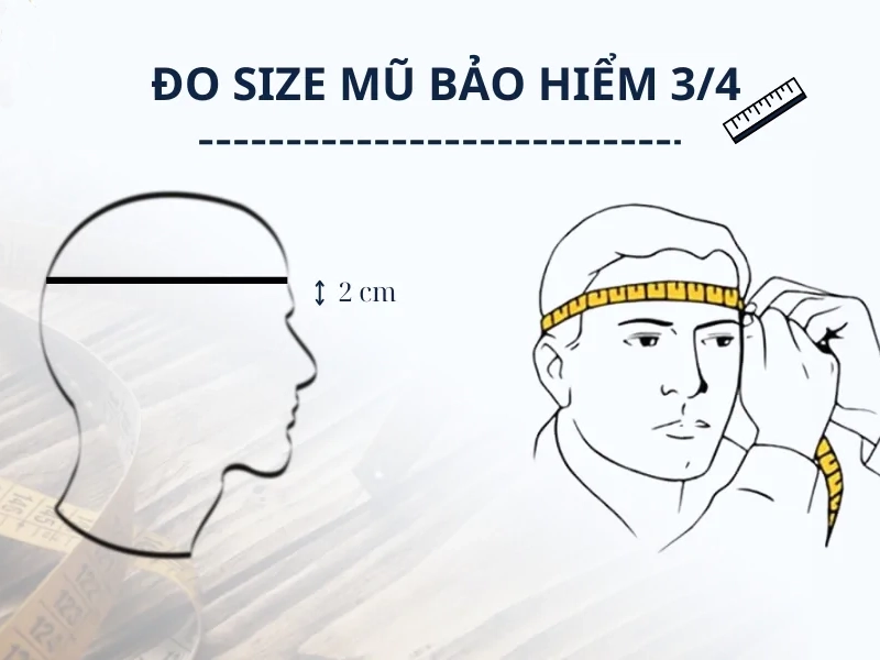 Chọn sai Size dẫn tới mũ bảo hiểm bị rộng