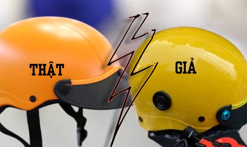 Các loại mũ bảo hiểm bị cấm không thể thiếu mũ giả thương hiệu nổi tiếng