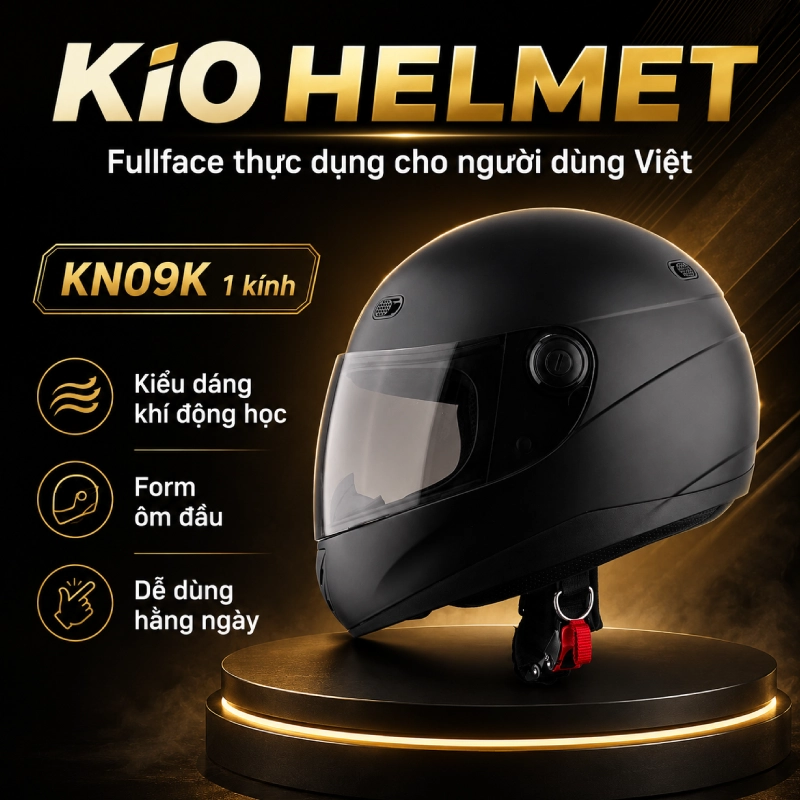 KiO helmet nằm trong ccác thương hiệu nón bảo hiểm fullface tốt nhất tại Việt Nam 
