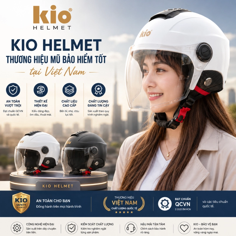 Kio Helmet, Thương hiệu nón bảo hiểm tốt tại Việt Nam