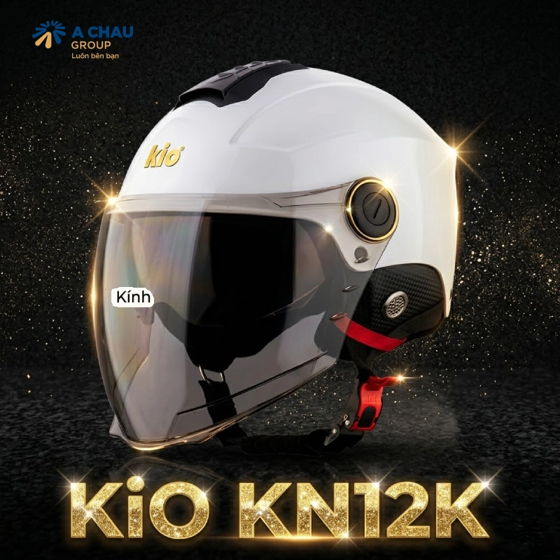 KiO KN12K nón abor hiểm 3/4 có kính