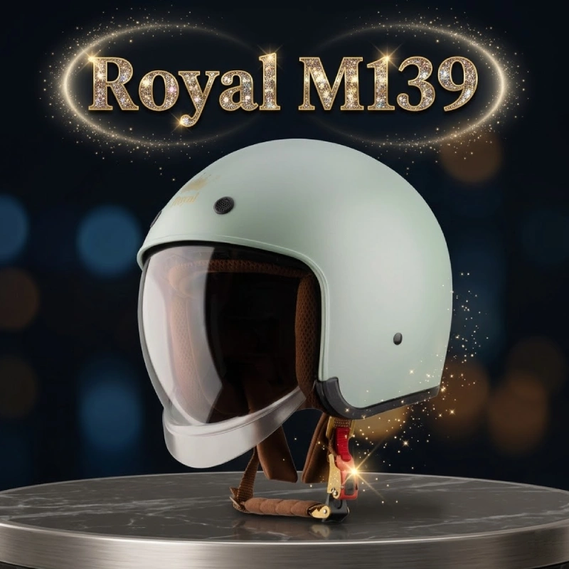 Royal M139 nón 3/4 kính âm