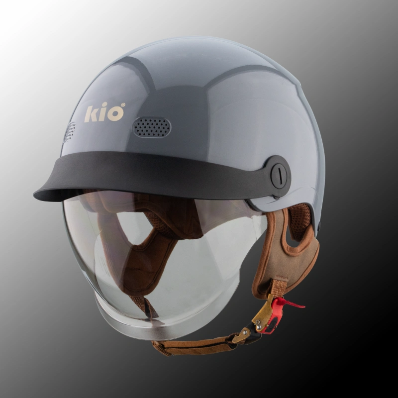 mũ bảo hiểm 1/2 kính âm KiO KN10K