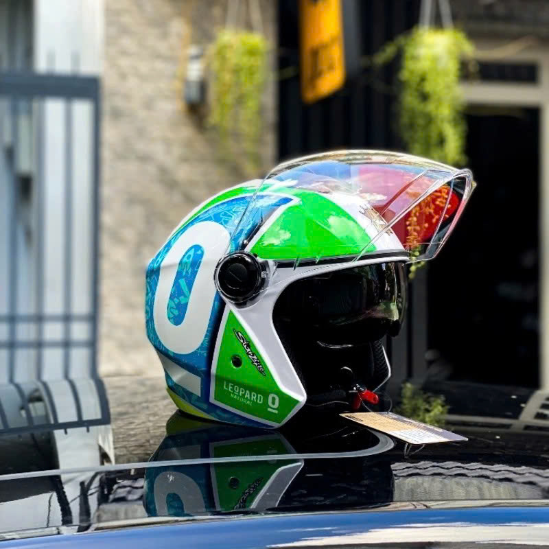 Mũ bảo hiểm 3/4 2 kính M668