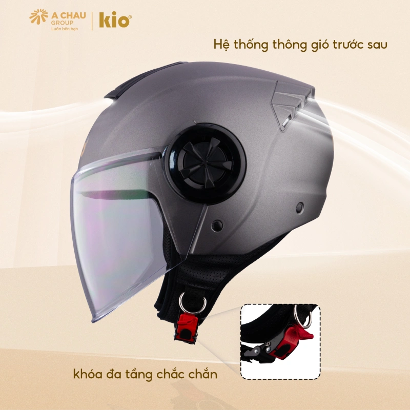 Mũ bảo hiểm 3/4 có kính NAM KiO KN06K