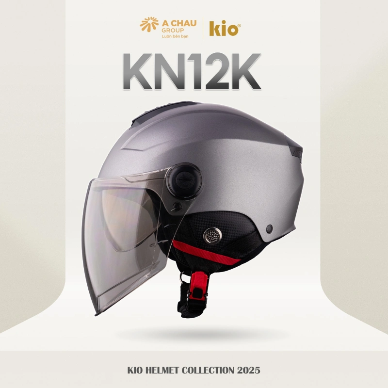 Mũ bảo hiểm 3/4 2 kính KiO KN12K