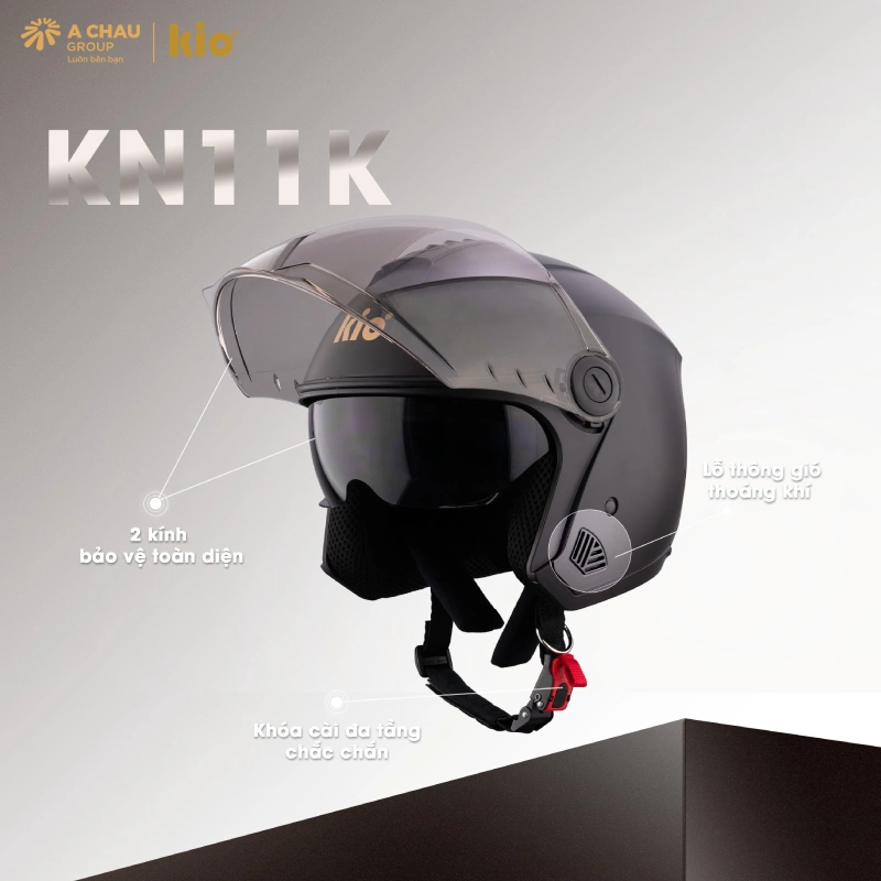 Mũ bảo hiểm 3/4 có kính nam KN11K