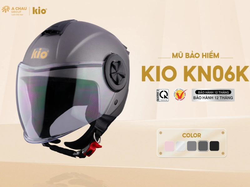 Nón bảo hiểm có kính chắn gió KiO KN06K