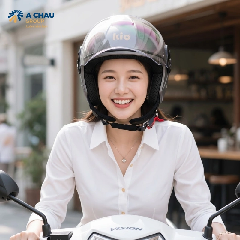 Mũ bảo có kính cho nữ KiO KN06K