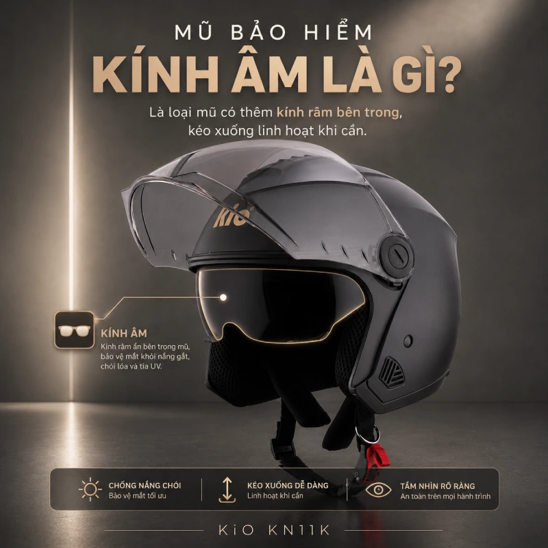 Mũ bảo hiểm kính âm là gì?