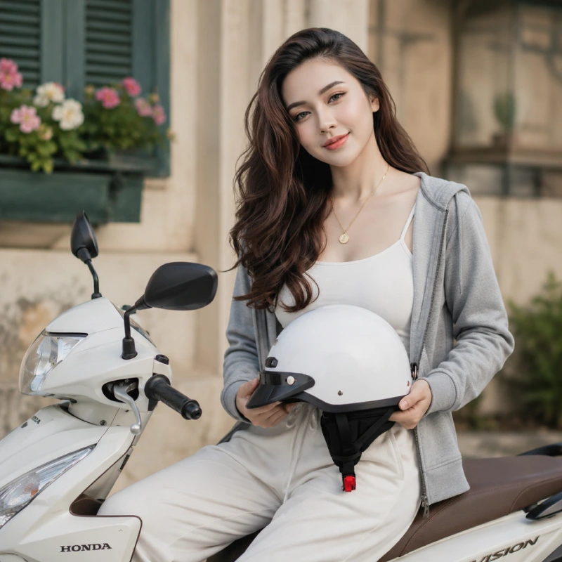 Mũ bảo hiểm lưỡi trai nữ KiO KN05