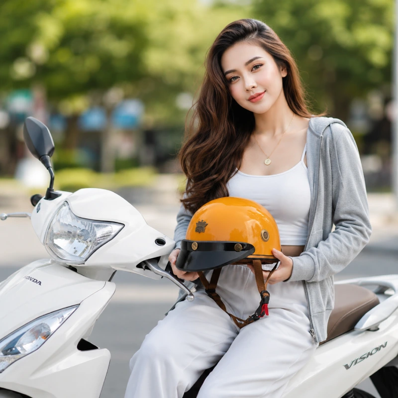 Mũ bảo hiểm lưỡi trai nữ Royal M379A