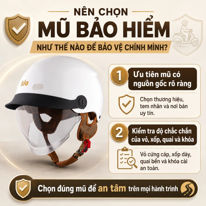 Nên chọn mũ bảo hiểm như thế nào để bảo vệ chính mình?