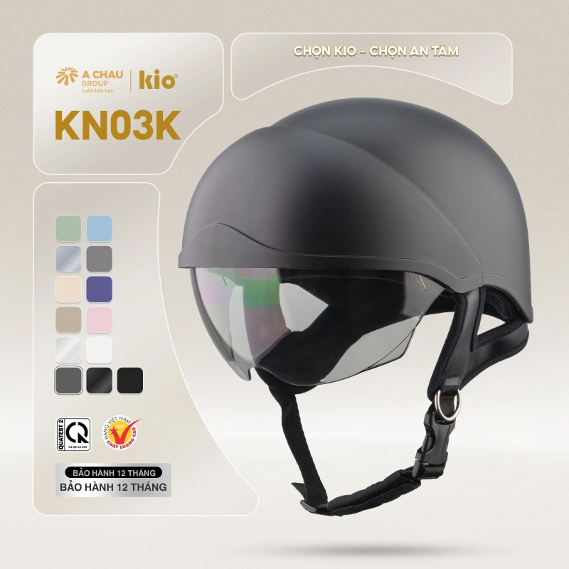 Mũ bảo hiểm có kính chắn gió chất lượng KIO KN03K