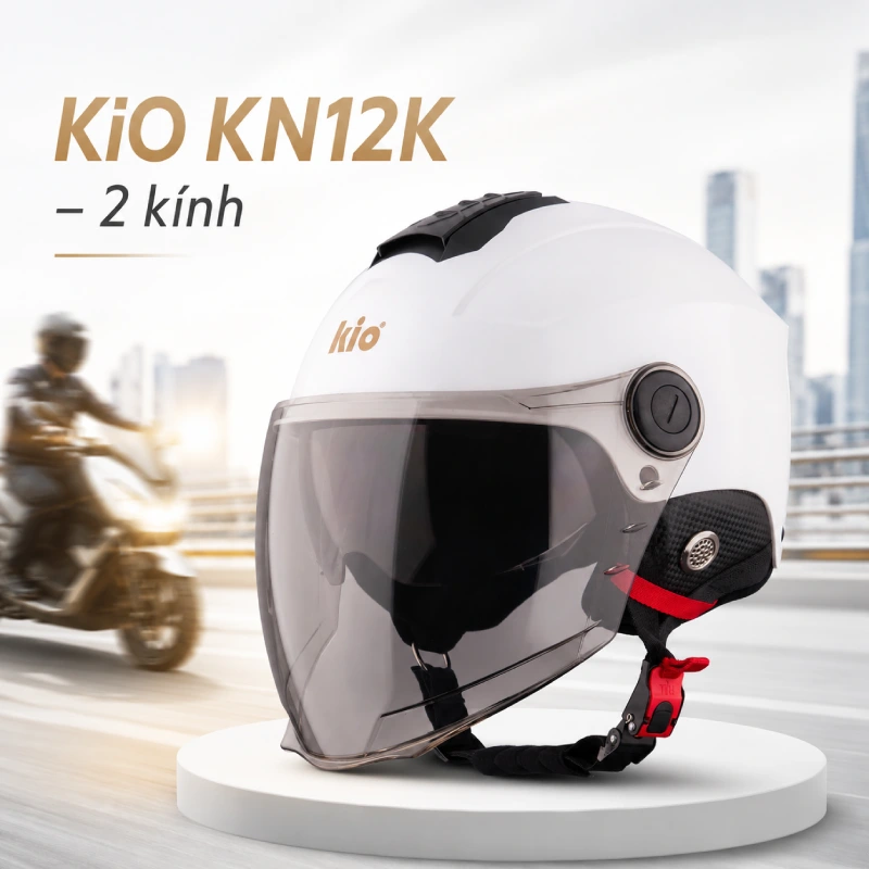 Mũ bảo hiểm kính âm KiO KN12K