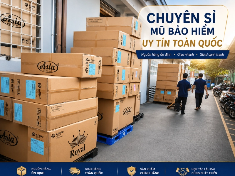 Sỉ mũ bảo hiểm Hà Nội với chính sách đại lý hấp dẫn