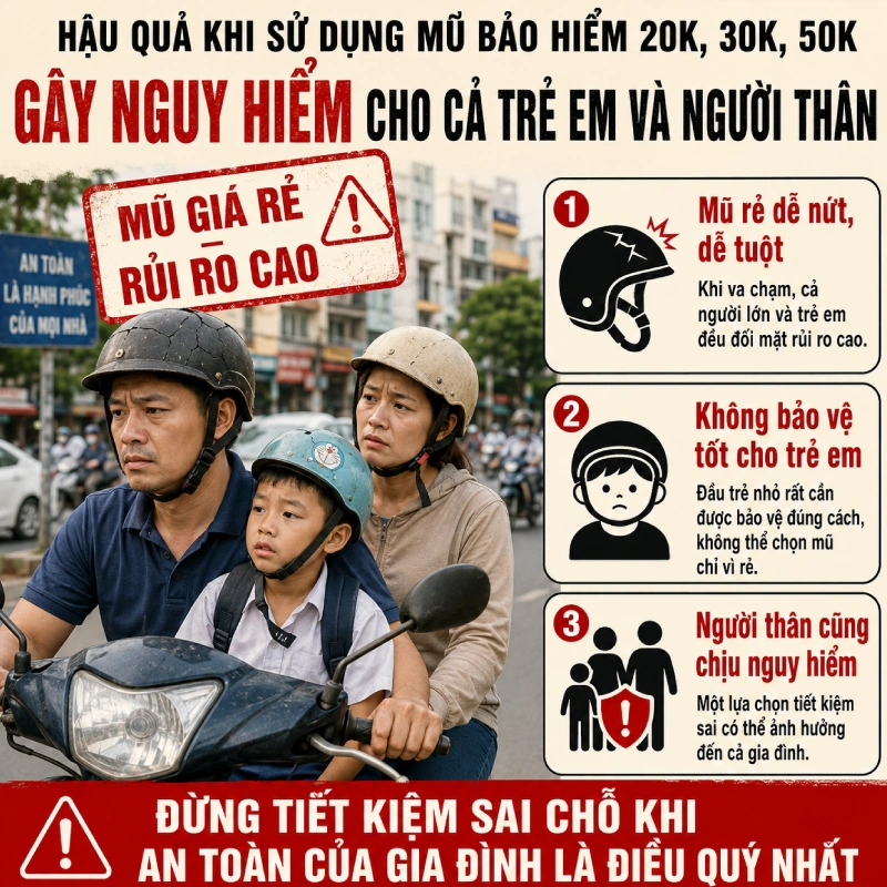 Gây nguy hiểm cho cả trẻ em và người thân