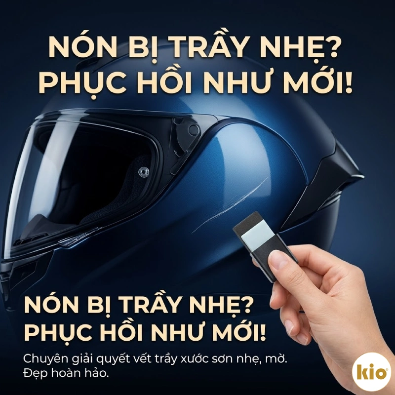 Nón bị trầy nhẹ trên bề mặt sơn