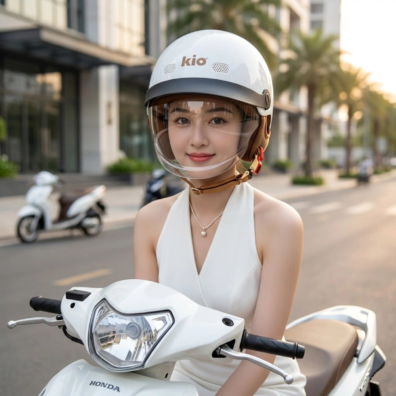 Vì sao mũ bảo hiểm 1/2 kính âm ngày càng được ưa chuộng?