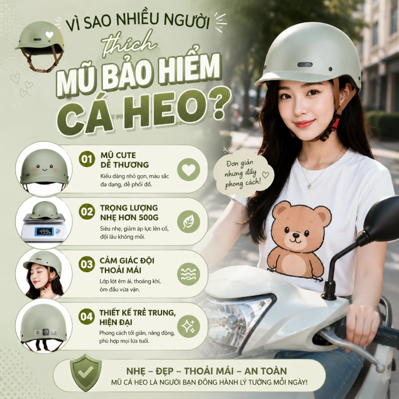 Vì sao nhiều người thích mũ bảo hiểm cá heo?